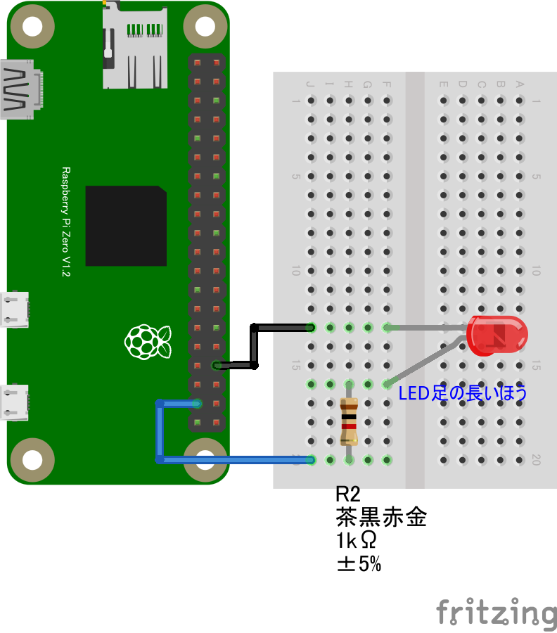 PiZero配線図